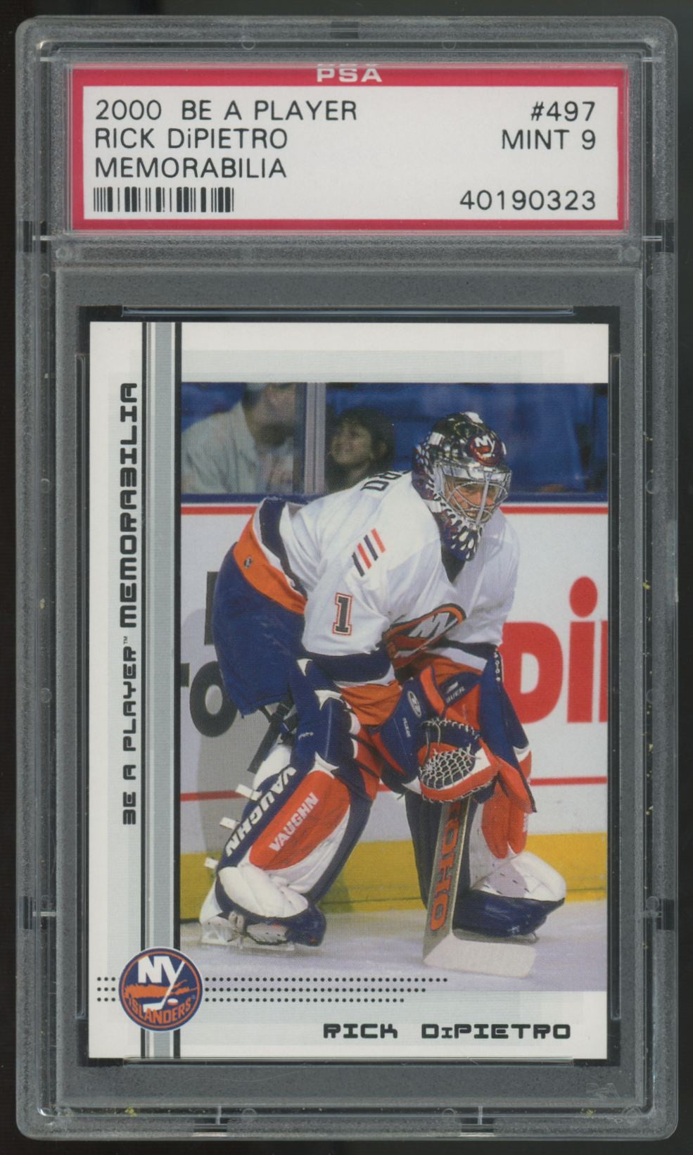 2000-01 Be A Player Memorabilia Rick DiPietro RC #497 PSA 9