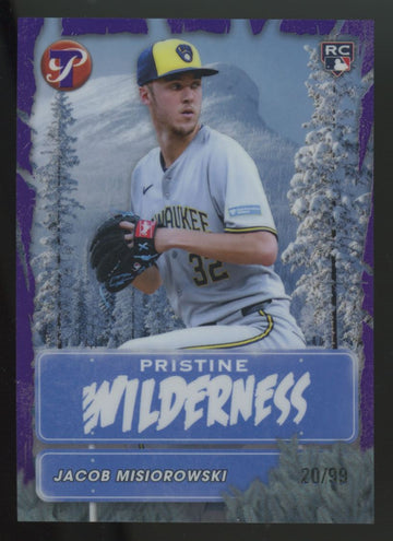 2026 Topps Pristine Jacob Misiorowski RC Purple Wilderness Refractor /99 #PW-20