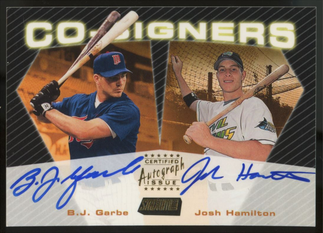 2000 Stadium Club B.J. Garbe Josh Hamilton Co-Signers Dual Auto #CO13