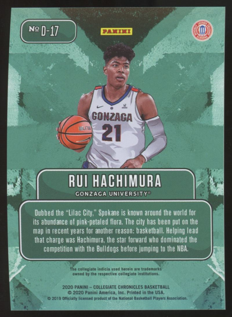 2020-21 Panini Prizm Draft Rui Hachimura Downtown SSP #D-17