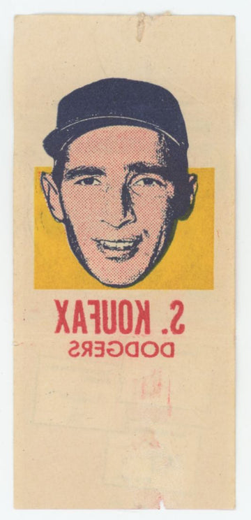 1964 Topps Baseball Photo Tattoos Sandy Koufax "B"