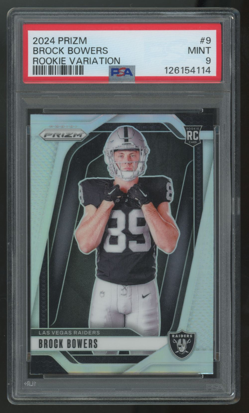 2024 Panini Prizm Brock Bowers RC Variation #9 PSA 9