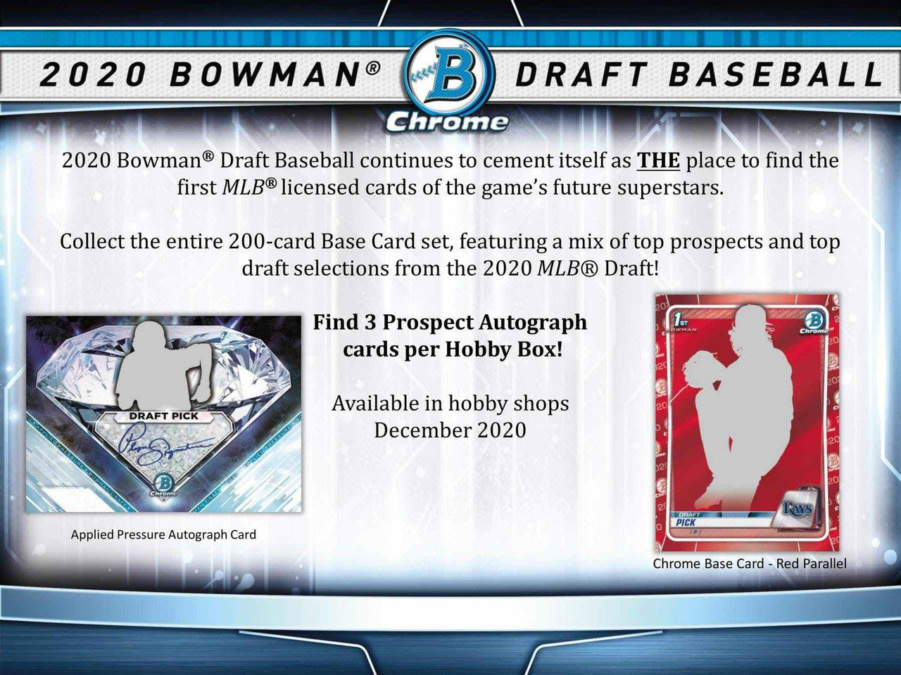 SOLD 10004 2020 Bowman Draft Baseball Hobby Jumbo Box