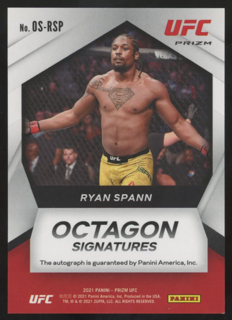2021 Prizm UFC Ryan Spann Octagon Signatures RC Auto #OS-RSP