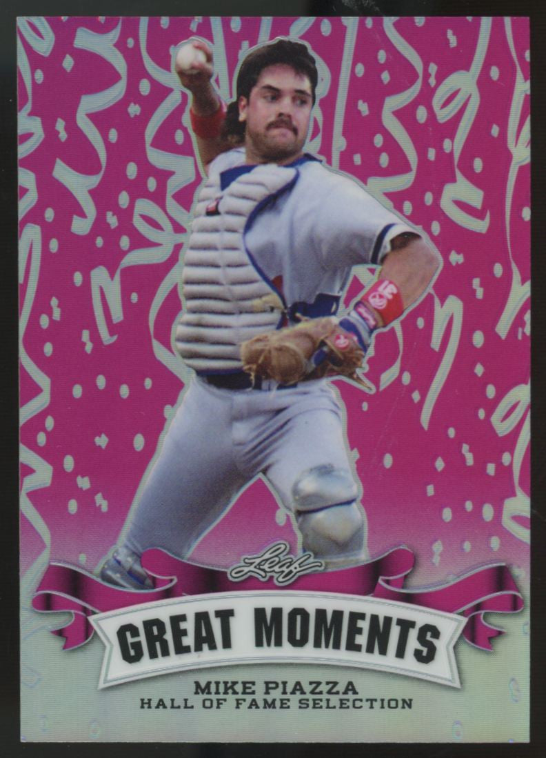 2016 Leaf Great Moments Mike Piazza Hall Of Fame Selection Pink /10 #GM-10