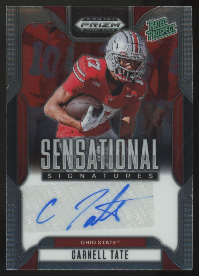 2025 Prizm Draft Carnell Tate Rated Prospect Sensational Signatures Auto #SS-CTA