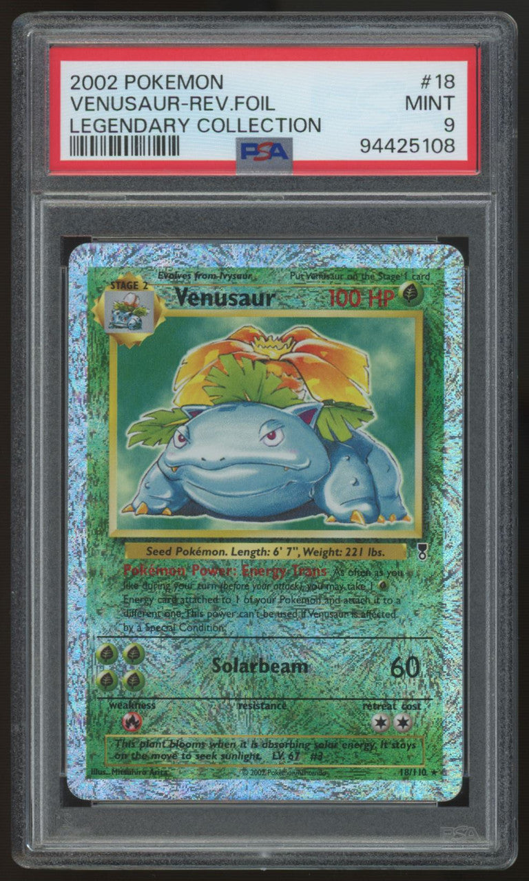 2002 Pokemon Venusaur Legendary Collection Reverse Holo #18 PSA 9
