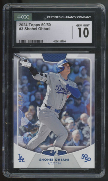 2024 Topps 50/50 Shohei Ohtani #3 CGC 10