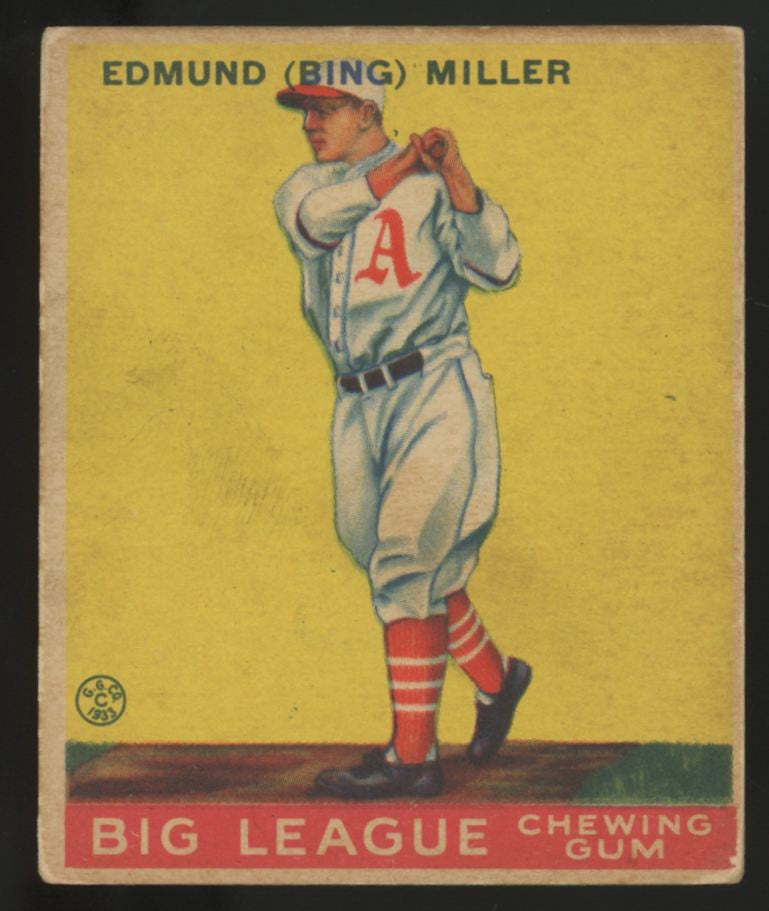 1933 Goudey Edmund "Bing" Miller #59 VG