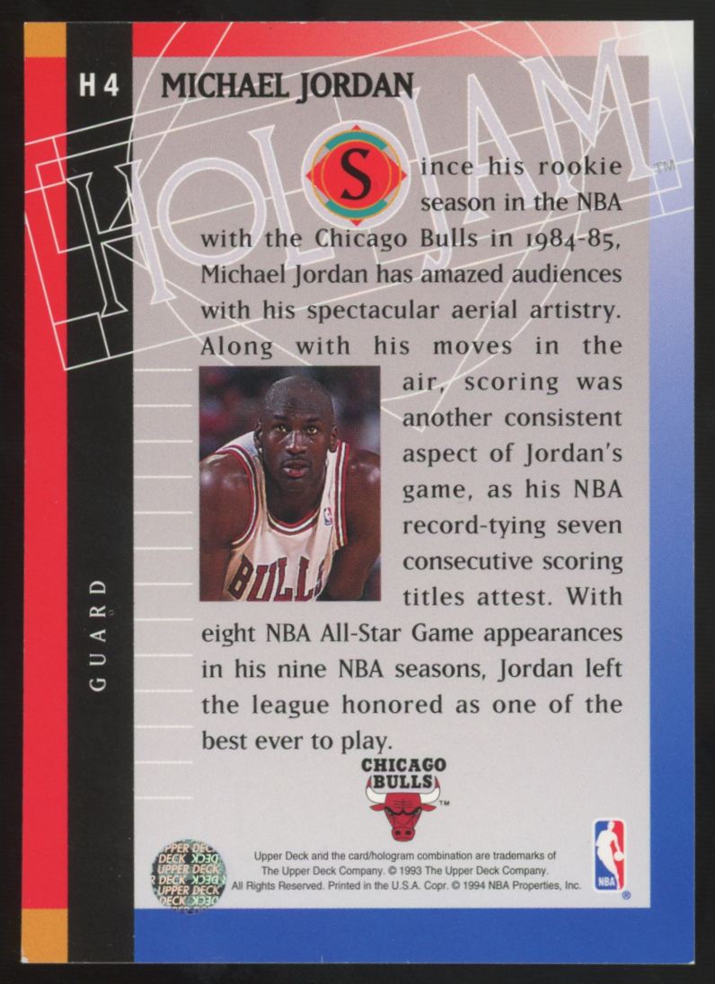 1993-94 Upper Deck Michael Jordan HoloJam #H4 "A"