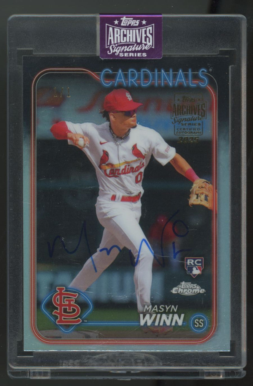 2025 Topps Archives Signature Series Masyn Winn RC Auto 1/1 #189