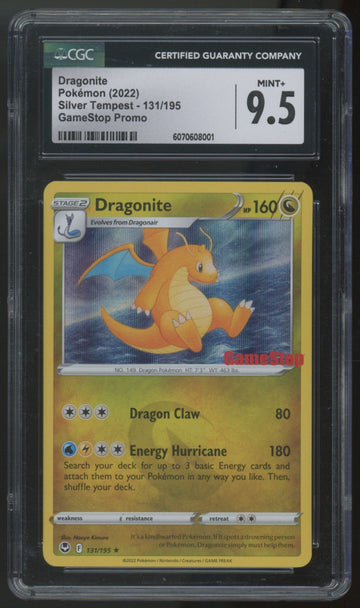 2022 Pokemon Dragonite Silver Tempest Gamestop Promo #131 CGC 9.5