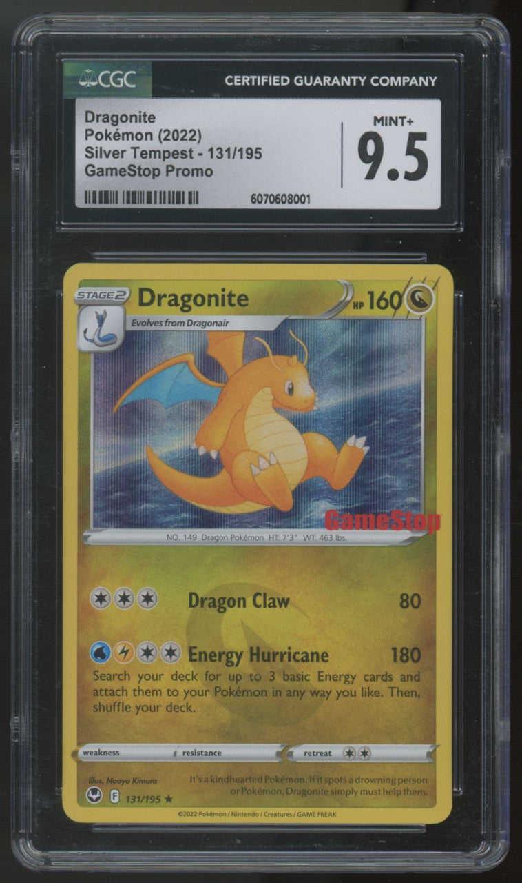 2022 Pokemon Dragonite Silver Tempest Gamestop Promo #131 CGC 9.5