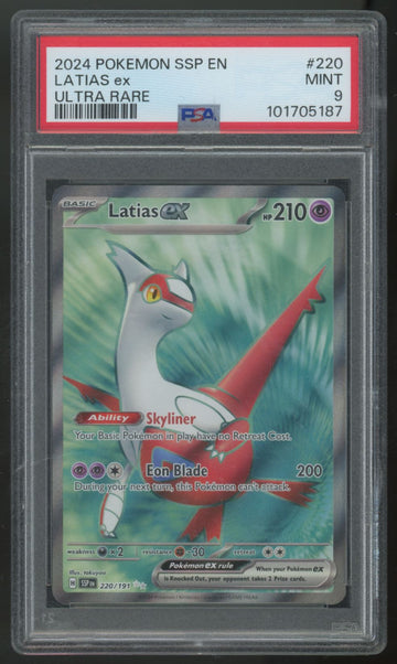 2024 Pokemon Latias ex Surging Sparks Ultra Rare #220 PSA 9