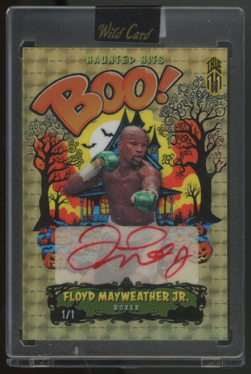 2025 Wild Card Floyd Mayweather Jr. Haunted Hits BOO! Auto True 1/1 #HHTBO-FMA