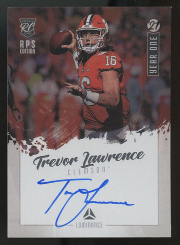 2021 Panini Luminance Trevor Lawrence RC Year One RPS Auto #YS-TL