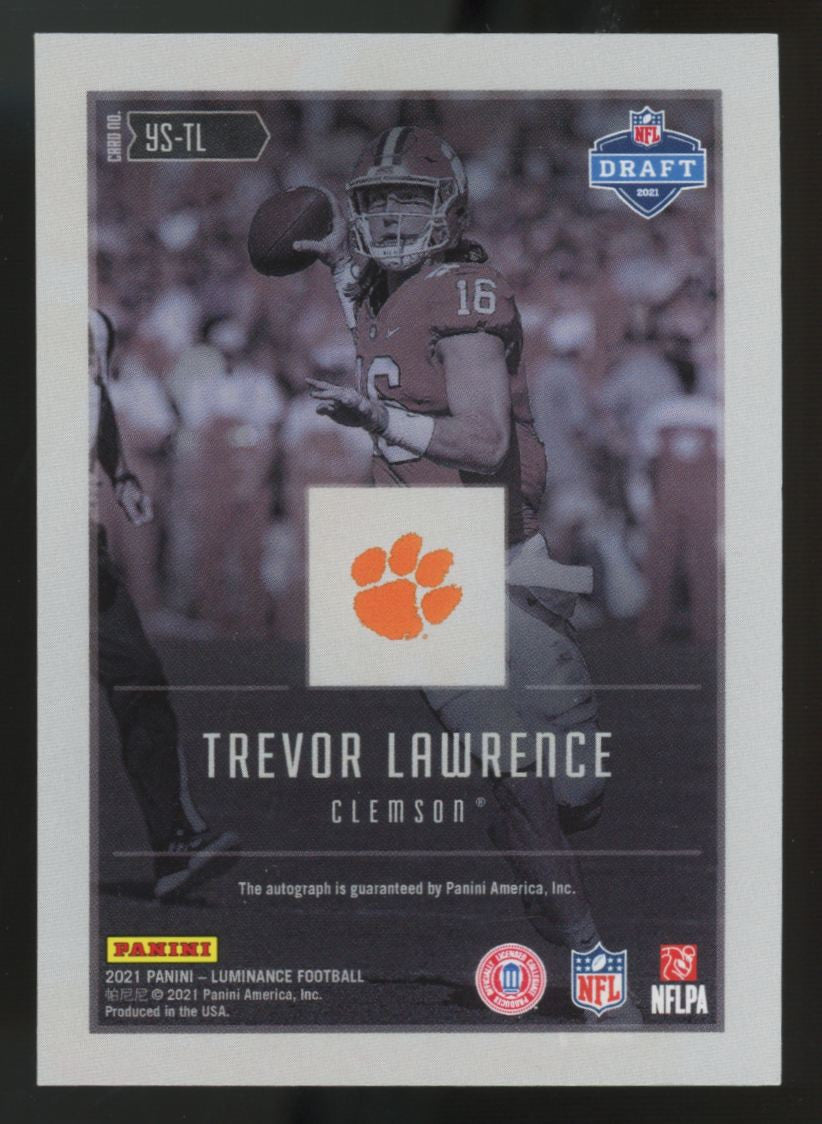 2021 Panini Luminance Trevor Lawrence RC Year One RPS Auto #YS-TL