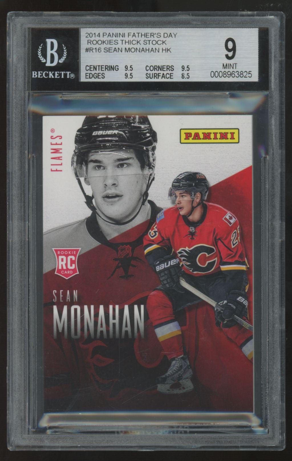 2014 Panini Father's Day Sean Monahan RC Thick Stock #R16 BGS 9