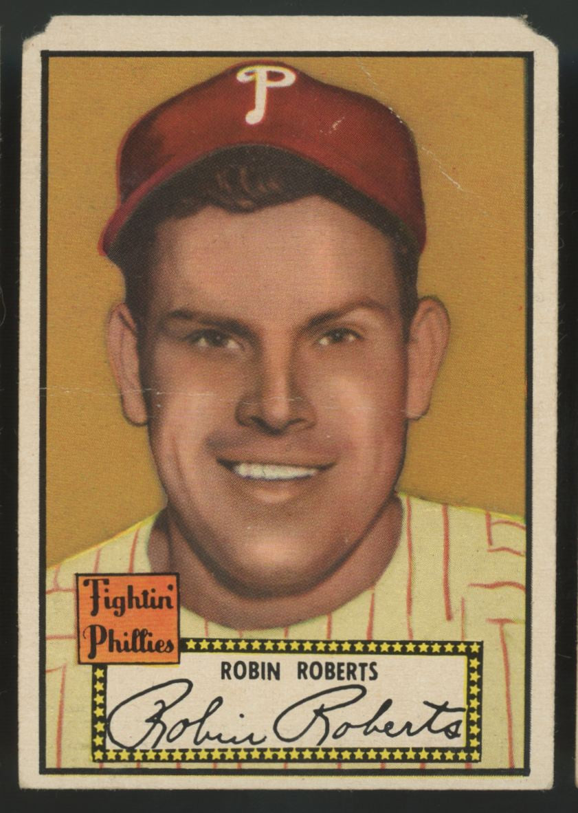 1952 Topps Robin Roberts Black Back #59 Poor