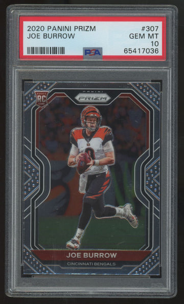 2020 Panini Prizm Joe Burrow RC #307 PSA 10