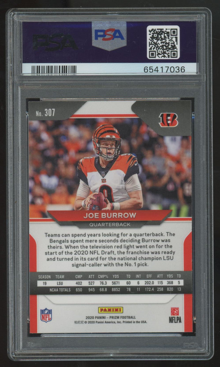 2020 Panini Prizm Joe Burrow RC #307 PSA 10