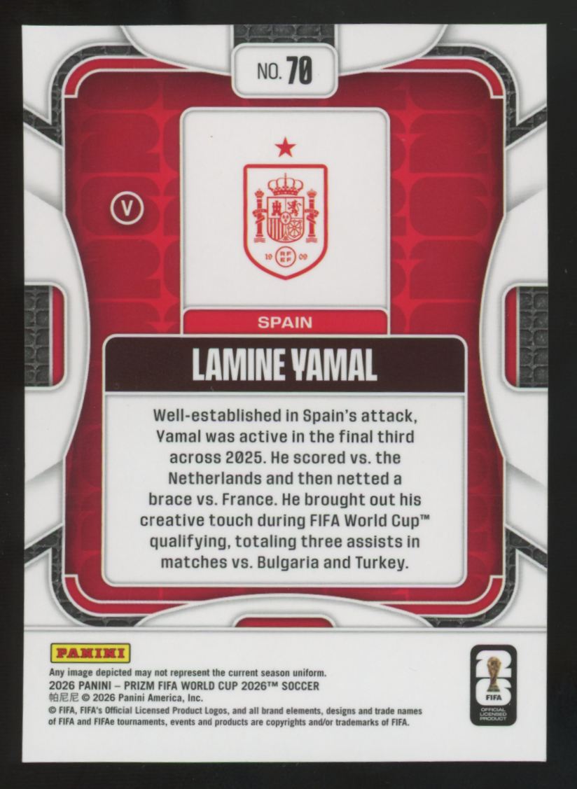 2026 Panini Prizm FIFA World Cup Lamine Yamal Image Variation #70