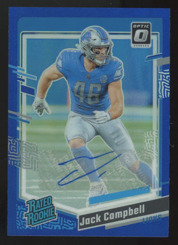 2023 Donruss Optic Jack Campbell RC Rated Rookie Blue Auto /99 #235