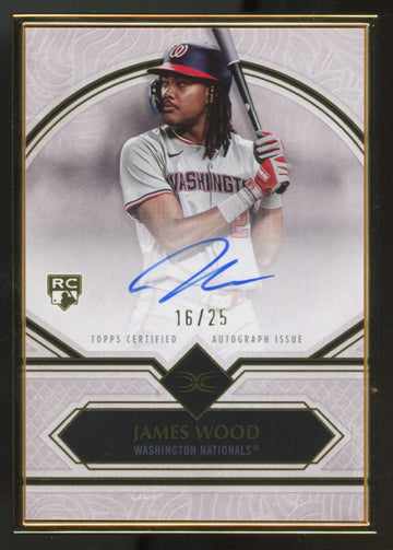 2025 Topps Definitive Collection James Wood RC Framed Auto /25 #FAC-JW