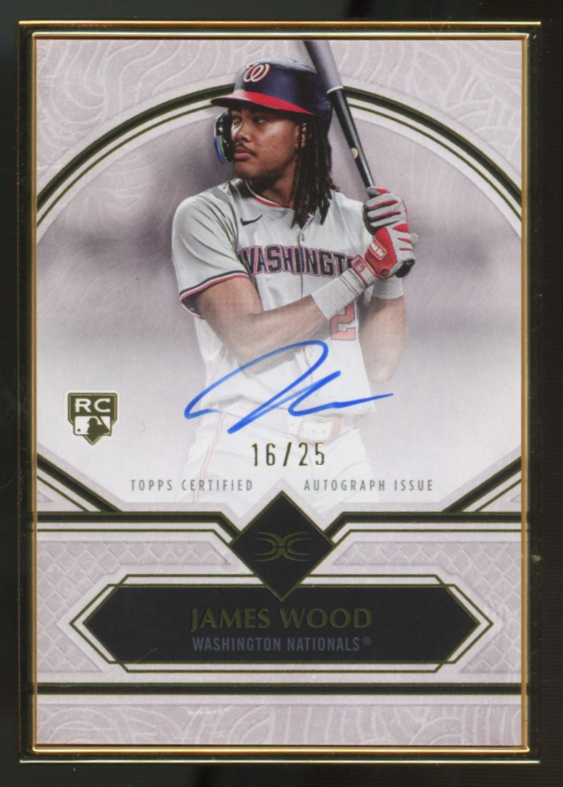 2025 Topps Definitive Collection James Wood RC Framed Auto /25 #FAC-JW