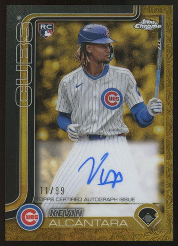 2025 Topps Gilded Kelvin Alcantara RC Chrome Gold Auto /99 #CGA-KA