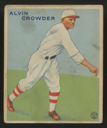 1933 Goudey Alvin Crowder #122 VG