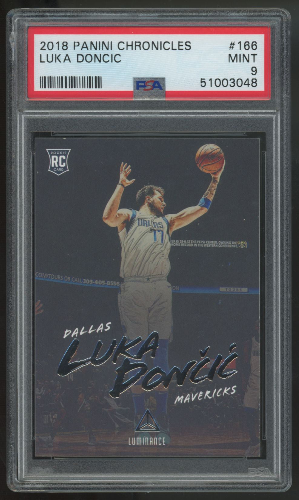 2018-19 Panini Chronicles Luka Doncic RC #166 PSA 9 *048
