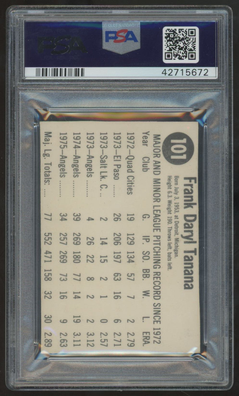 1976 Hostess Frank Tanana #101 PSA 6