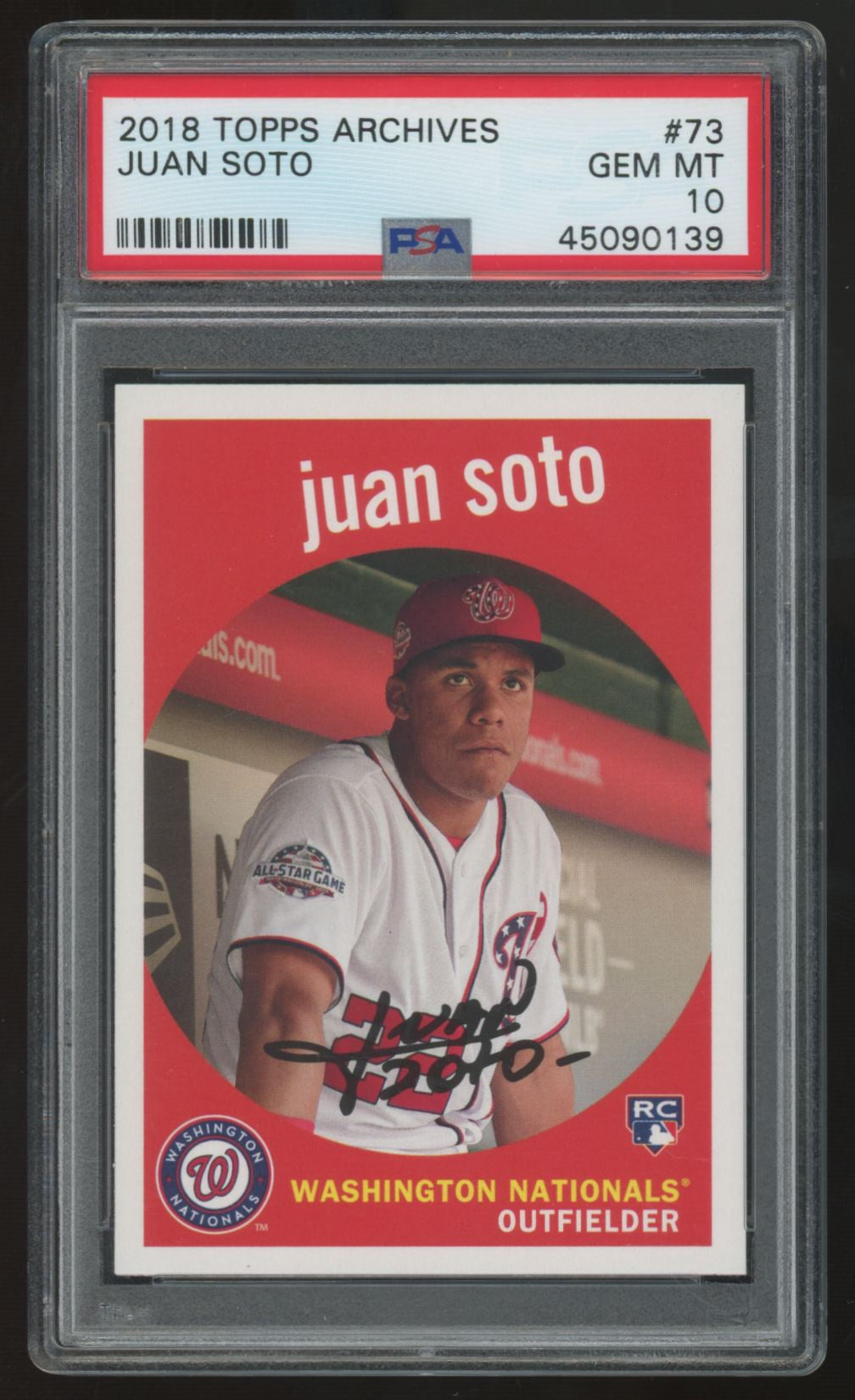 2018 Topps Archives Juan Soto RC #73 PSA 10