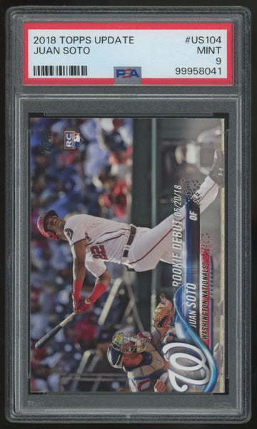 2018 Topps Update Juan Soto RC #US104 PSA 9