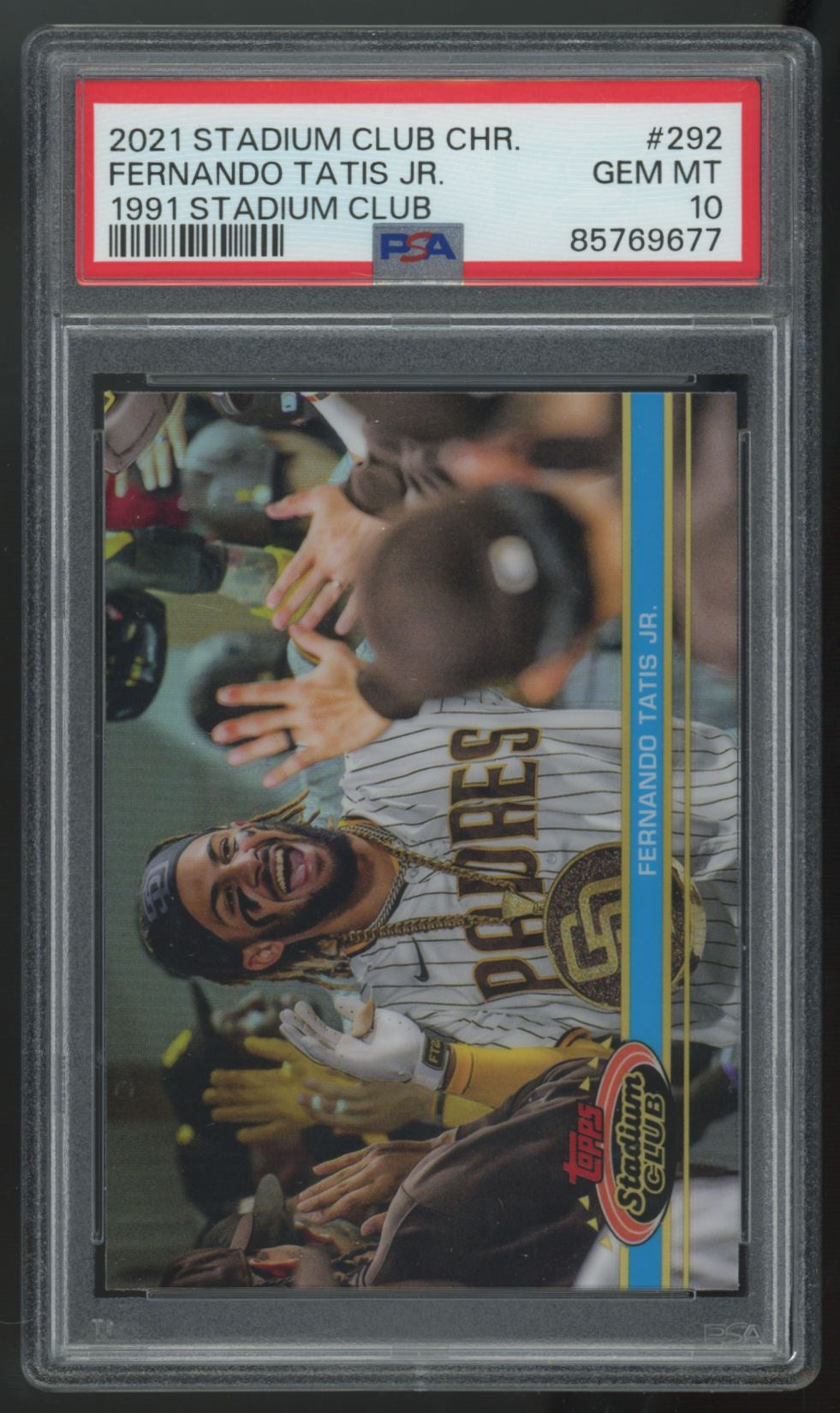 2021 Stadium Club Chrome Fernando Tatis Jr. 1991 Variation #292 PSA 10