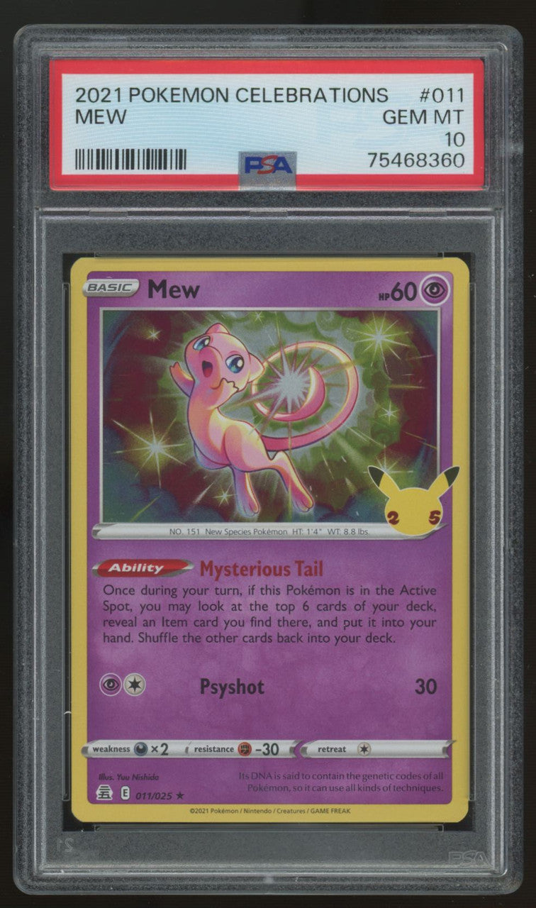 2021 Pokemon Mew Celebration Collection Holo #011 PSA 10