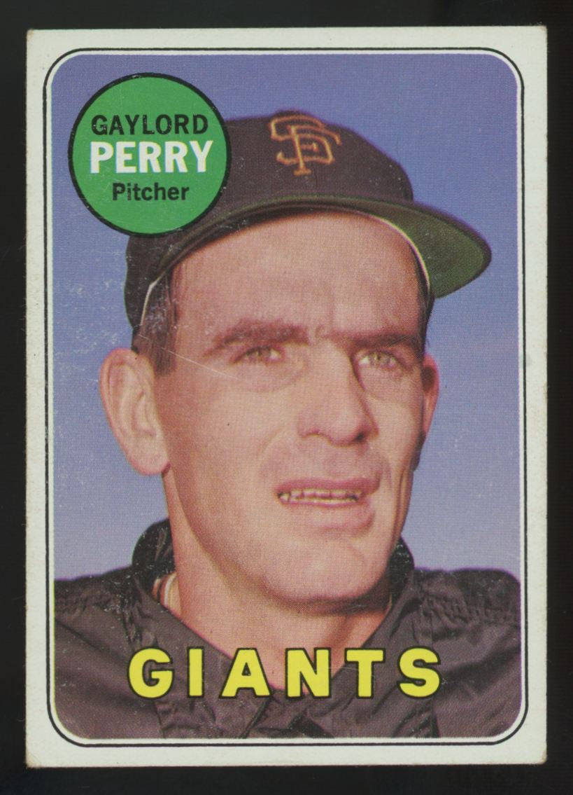 1969 Topps Gaylord Perry White Letters #485 VG/EX