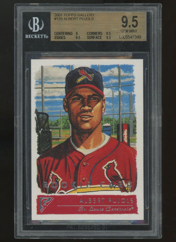 2001 Topps Gallery Albert Pujols RC #135 BGS 9.5