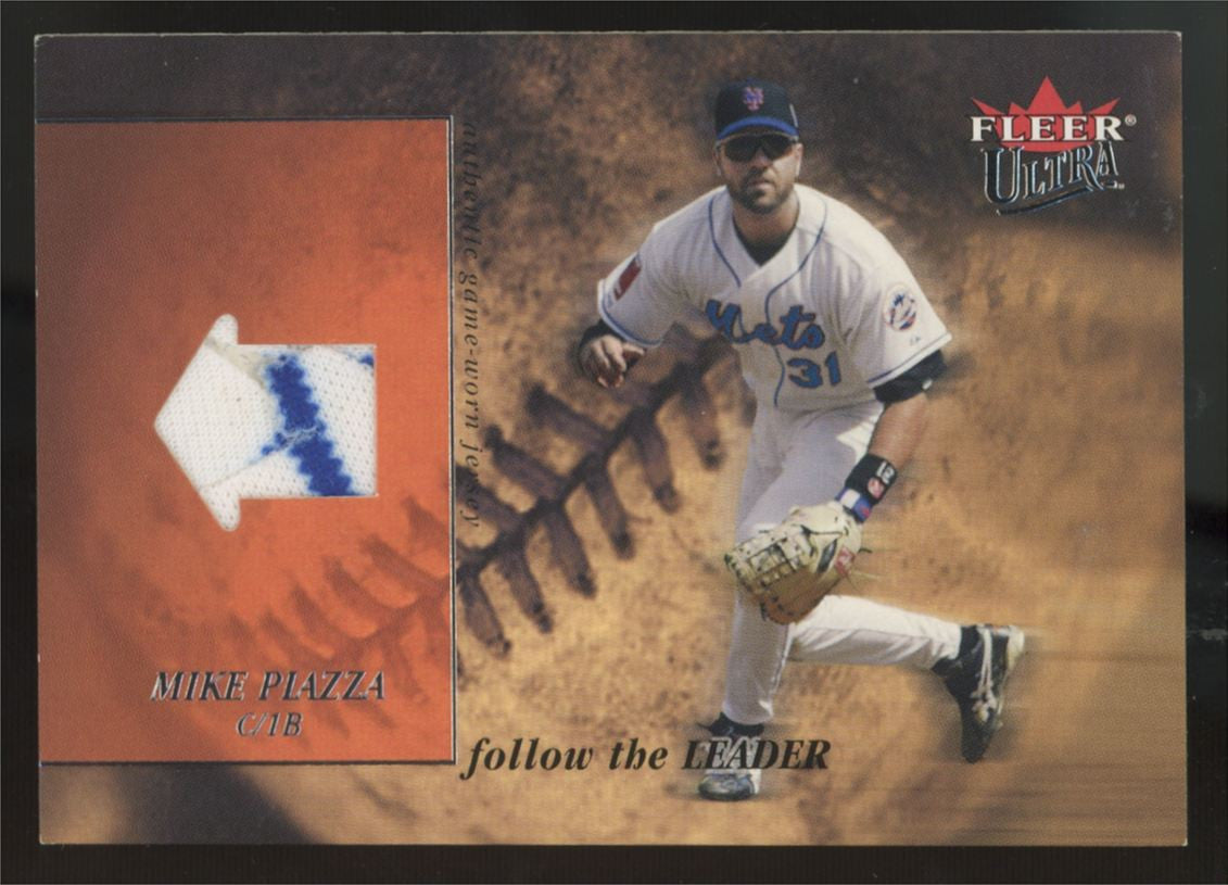 2005 Fleer Ultra Mike Piazza Follow The Leader Platinum Patch /99 #FLJ-MP