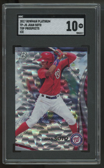 2017 Bowman Platinum Juan Soto Top Prospects Ice #TP-JS SGC 10