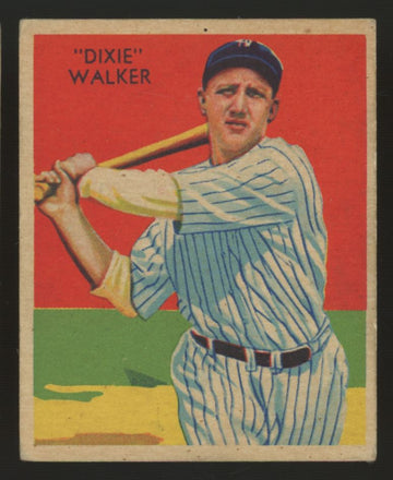 1934 National Chicle "Dixie" Walker Diamond Stars #12 Poor (Pinhole)