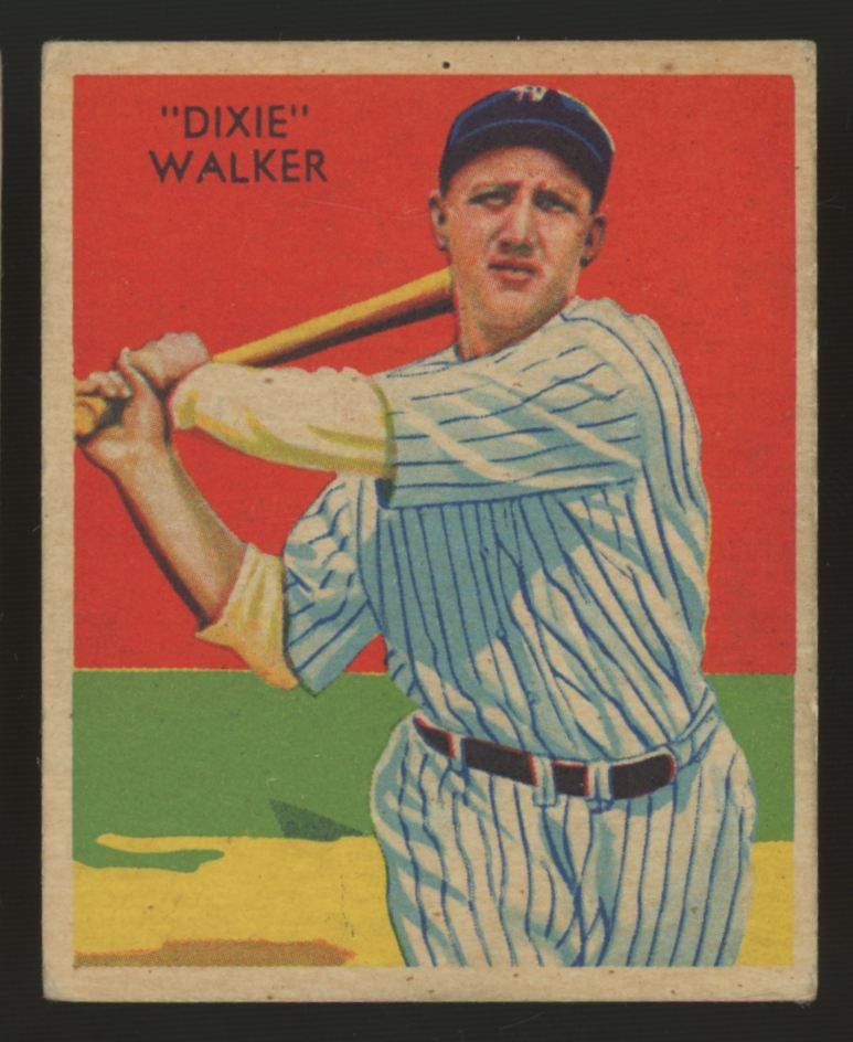 1934 National Chicle "Dixie" Walker Diamond Stars #12 Poor (Pinhole)