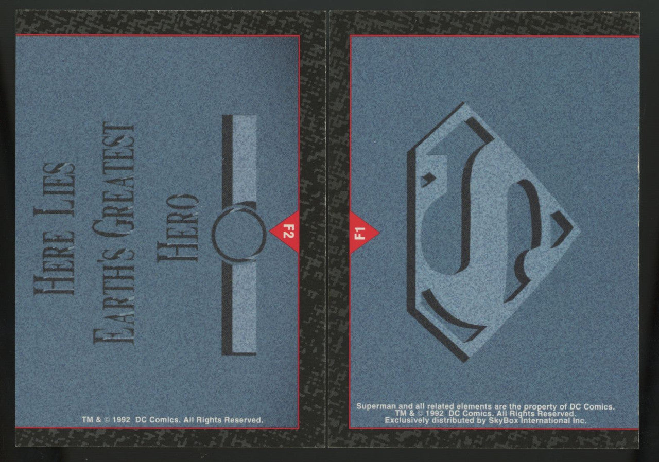 1992 SkyBox Doomsday Death Of Superman Bleeding Insert Set NM