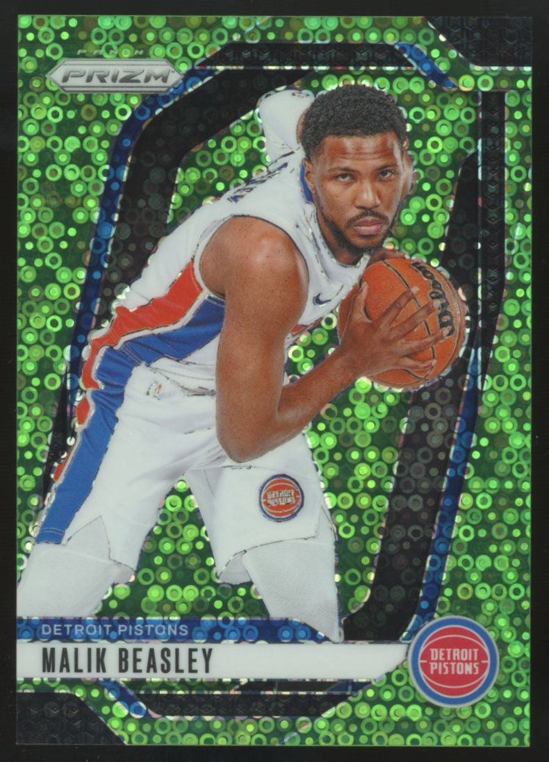 2024-25 Panini Prizm Malik Beasley Fast Break Neon Green /5 #211