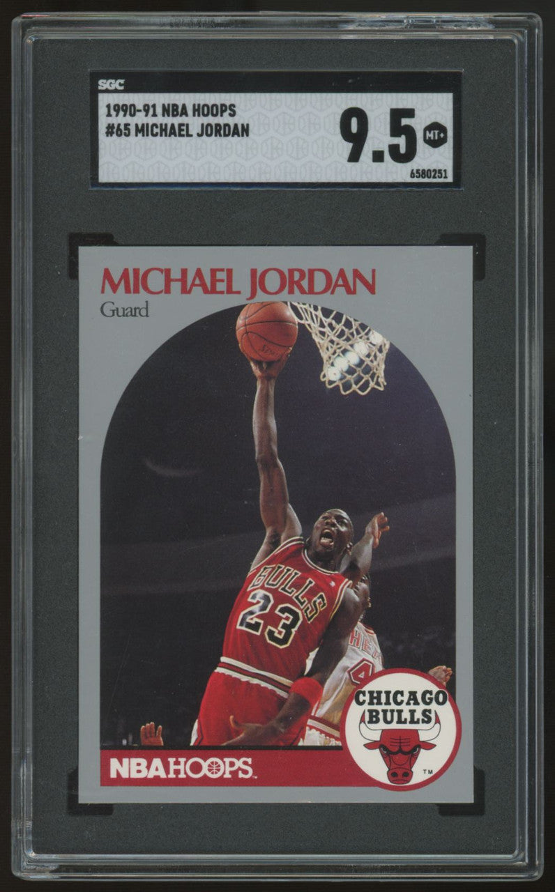 1990-91 NBA Hoops Michael Jordan #65 SGC 9.5