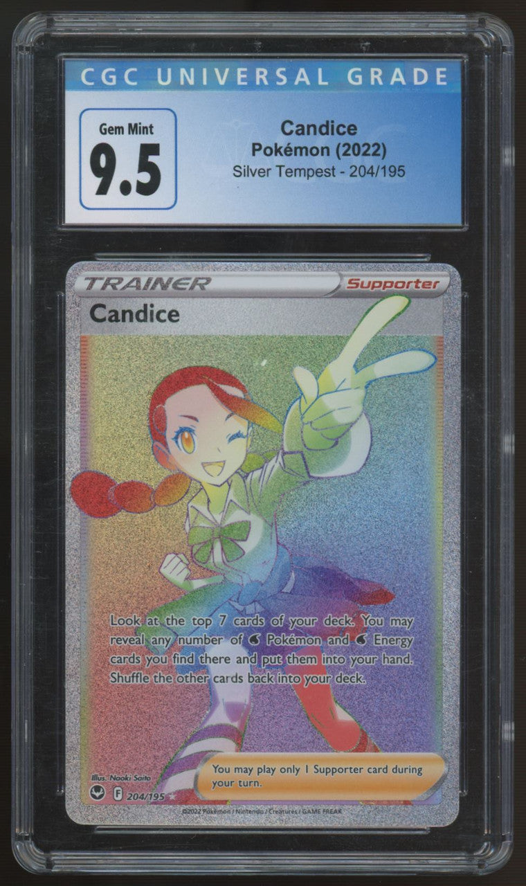 2022 Pokemon Candice Silver Tempest Secret Rare #204 CGC 9.5