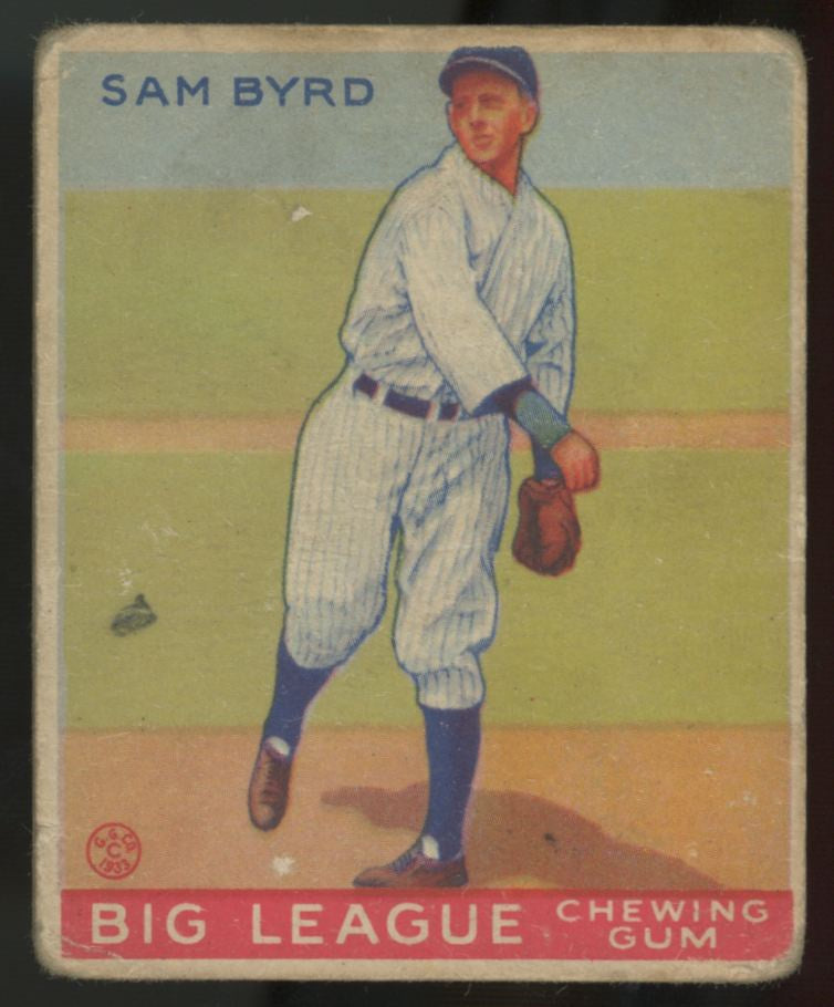 1933 Goudey Sam Byrd #157 Poor (Writing)