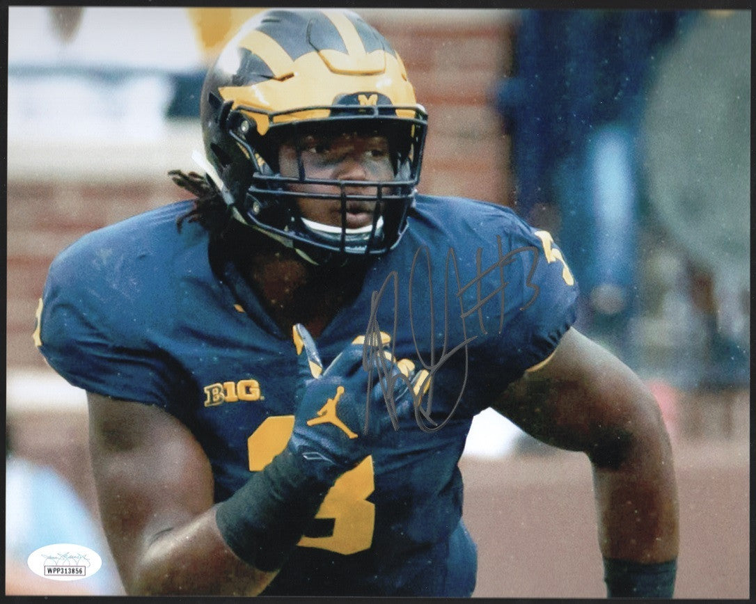 Rashan Gary Auto Michigan Wolverines Close Up 16x20 Photo Signed & JSA Certified