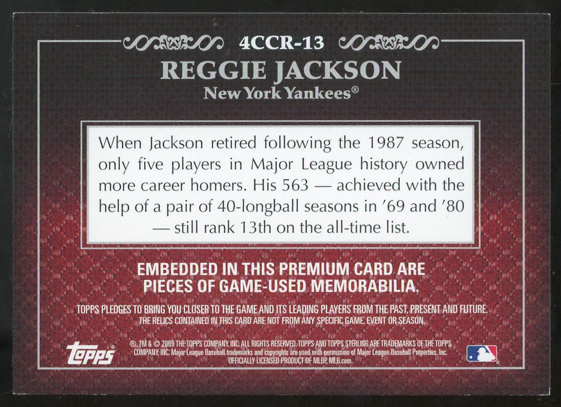 2009 Topps Sterling Reggie Jackson Game-Used Jersey /25 #4CCR-13